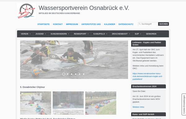 Vorschau von www.wsv-osnabrueck.de, Wassersportverein Osnabrück e.V.