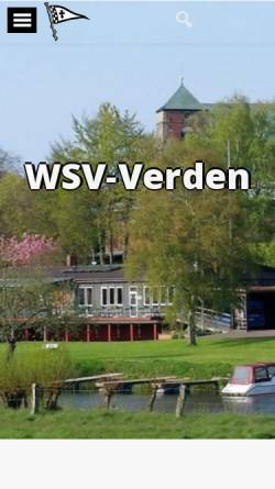 Vorschau der mobilen Webseite www.wsv-verden.de, Wassersportverein Verden e.V.