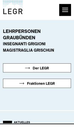 Vorschau der mobilen Webseite www.legr.ch, Lehrpersonen Graubünden