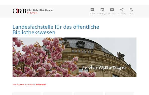 Vorschau von www.oebib.de, Landesfachstelle für das öffentliche Bibliothekswesen