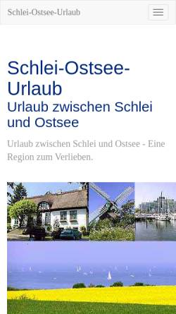 Vorschau der mobilen Webseite www.schlei-ostsee-urlaub.de, Schlei - Ostsee - Urlaub
