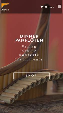 Vorschau der mobilen Webseite www.panfloete.ch, Dinner Panflöten Musikverlag
