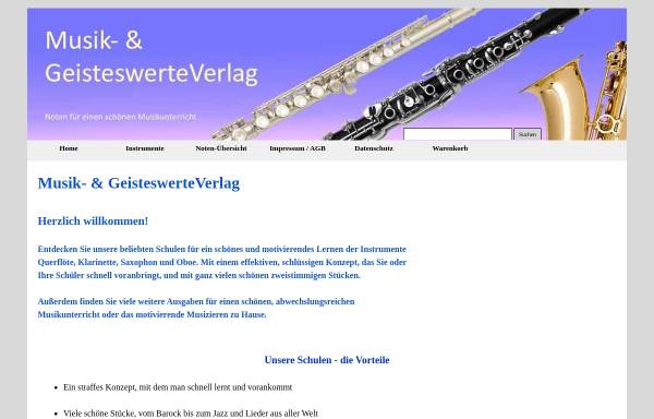 Vorschau von www.musik-geisteswerte.de, Musik- und GeisteswerteVerlag