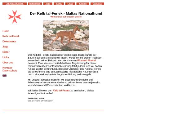 Vorschau von www.kelb-tal-fenek.com, Pharaoh Hound - Der Nationalhund Maltas