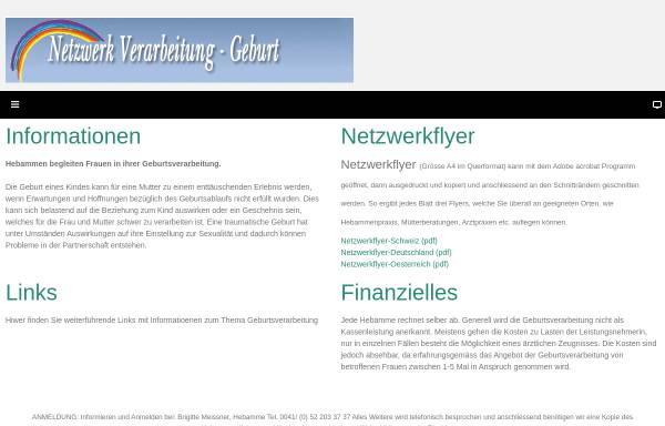 Vorschau von www.geburtsverarbeitung.ch, Netzwerk Verarbeitung Geburt