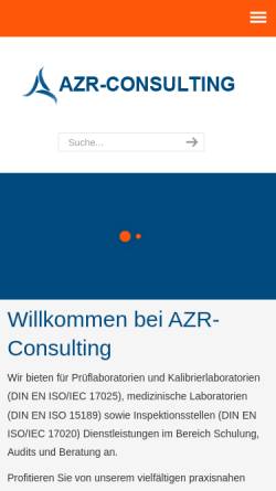 Vorschau der mobilen Webseite www.azr-consulting.de, AZR-Consulting Andreas Müller