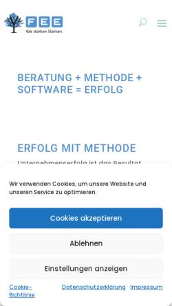 Vorschau der mobilen Webseite fee-consult.ch, F.E.E.Consult AG