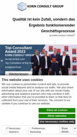 Vorschau der mobilen Webseite korn-consult.com, Korn Consult, Inh. Holger Korn