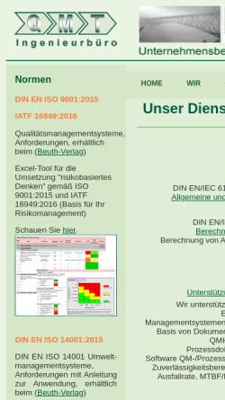 Vorschau der mobilen Webseite www.qmti.de, QMT Ingenieurbüro, Dipl.-Ing. Luciano Bianchin