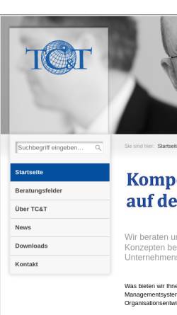 Vorschau der mobilen Webseite www.tct.de, TC&T Consult und Training GmbH