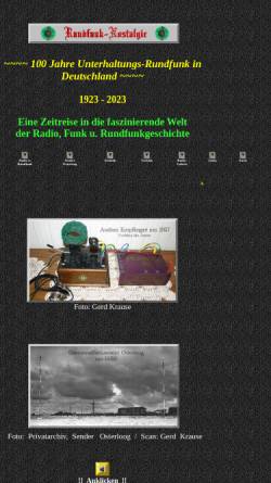 Vorschau der mobilen Webseite www.rundfunk-nostalgie.de, Rundfunk-Nostalgie