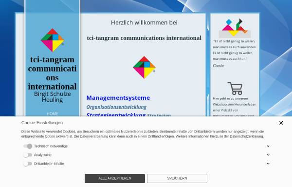 Vorschau von www.tci.info, TCI Tangram Consultants International GmbH