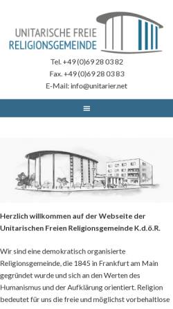 Vorschau der mobilen Webseite www.unitarier.net, Gemeindezeitung der Unitarischen Freien Religionsgemeinde Frankfurt