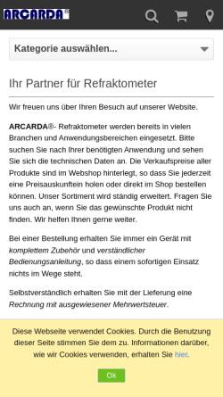 Vorschau der mobilen Webseite www.arcarda.de, Arcarda, Inh. Egon Sobottka