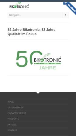 Vorschau der mobilen Webseite www.bikotronic.de, Bikotronic GmbH