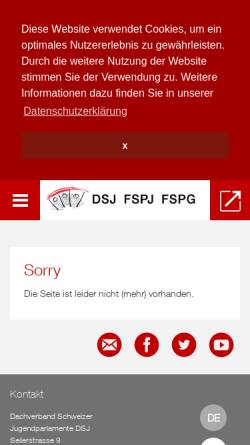 Vorschau der mobilen Webseite jugendpolitik.ch, Jugendpolitik in der Schweiz