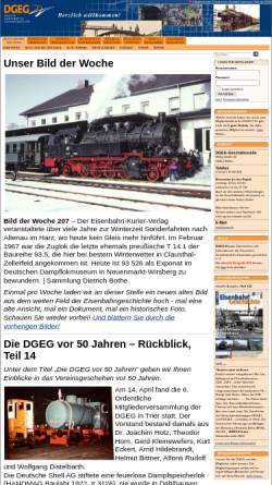 Vorschau der mobilen Webseite www.dgeg.de, Deutsche Gesellschaft für Eisenbahngeschichte e. V. (DGEG)