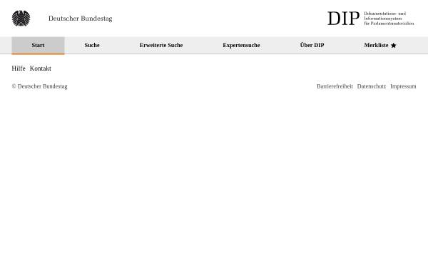 Vorschau von dip.bundestag.de, Datenbanken des deutschen Bundestags