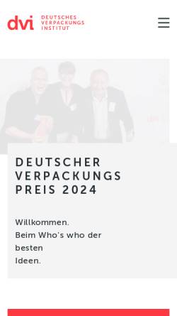 Vorschau der mobilen Webseite www.verpackungspreis.de, Deutscher Verpackungspreis