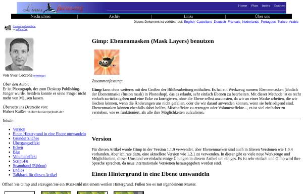 Vorschau von www.linuxfocus.org, Ebenenmasken (Mask Layers) benutzen