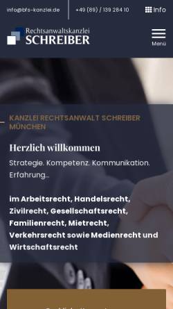Vorschau der mobilen Webseite www.bfs-kanzlei.de, Schreiber, Benjamin F., Jutastr.