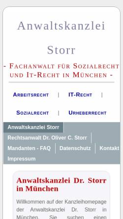 Vorschau der mobilen Webseite www.storr.eu, Storr, Franz-Senn-Str.
