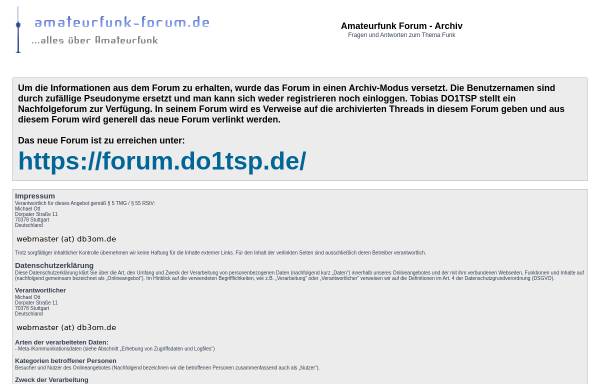 Vorschau von forum.db3om.de, Amateurfunk Forum