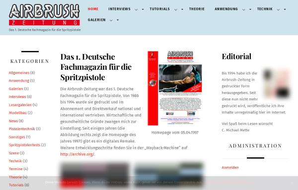 Vorschau von www.airbrush-zeitung.de, Airbrush-Zeitung