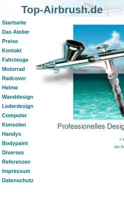 Vorschau der mobilen Webseite www.top-airbrush.de, Rachu, Thorsten - Top-Airbrush