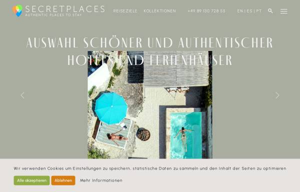 Vorschau von www.secretplaces.de, Secretplaces.de