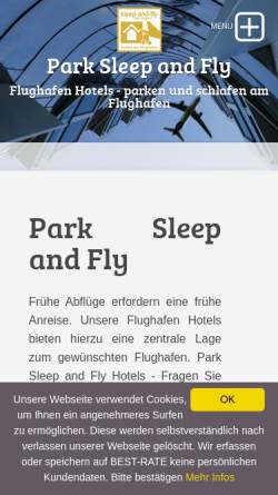 Vorschau der mobilen Webseite www.sleep-and-fly.de, Sleep and Fly