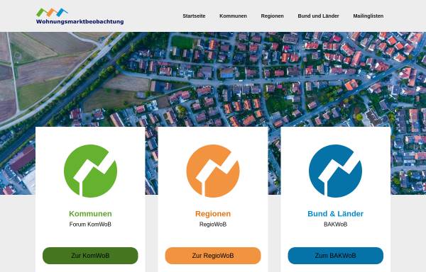 Vorschau von www.wohnungsmarktbeobachtung.de, Bundesarbeitskreis Wohnungsmarktbeobachtung