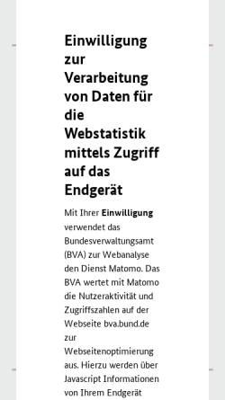 Vorschau der mobilen Webseite www.dienstleistungszentrum.de, Bundesverwaltungsamt: Dienstleistungszentrum