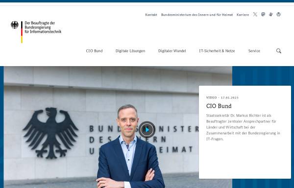 Vorschau von www.kbst.bund.de, Koordinierungs- und Beratungsstelle für Informationstechnik in der Bundesverwaltung (KBSt)