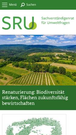 Vorschau der mobilen Webseite www.umweltrat.de, Umweltrat (SRU)