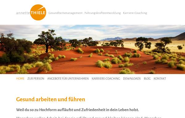 Vorschau von www.beratung-thiele.de, Annette Thiele - Karriereberaterin