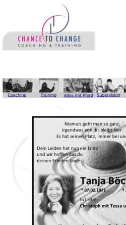Vorschau der mobilen Webseite www.chance-to-change.de, Chance To Change