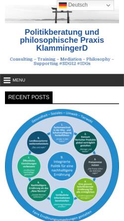 Vorschau der mobilen Webseite www.klamminger.net, Klamminger PersonalCoaching und OutdoorTraining