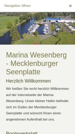 Vorschau der mobilen Webseite www.marina-wesenberg.de, Marina Wesenberg