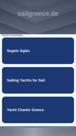 Vorschau der mobilen Webseite www.sailgreece.de, Segeln in Griechenland - ein Revierführer von Inside-Matitim