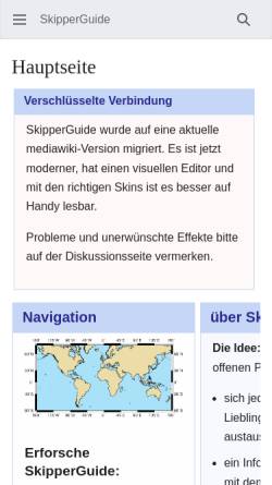 Vorschau der mobilen Webseite www.skipperguide.de, SkipperGuide