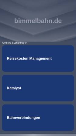 Vorschau der mobilen Webseite www.bimmelbahn.de, Bimmelbahn.de
