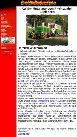 Vorschau der mobilen Webseite brohltalbahn.markusdoll.de, Brohltalbahn Fotos