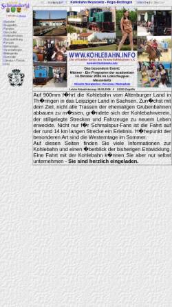 Vorschau der mobilen Webseite www.schnaudertal.de, Kohlebahn Meuselwitz im Schnaudertal
