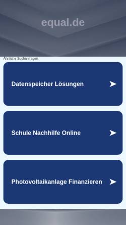 Vorschau der mobilen Webseite www.equal.de, EQUAL - Deutschland