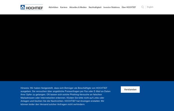 Vorschau von www.hochtief.de, Hochtief AG