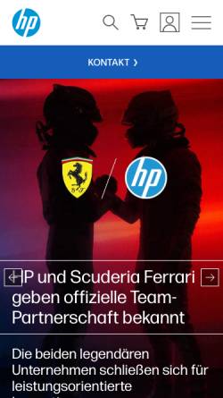 Vorschau der mobilen Webseite www.hp.com, HP, Hewlett-Packard GmbH in Deutschland - Diversität und Integration