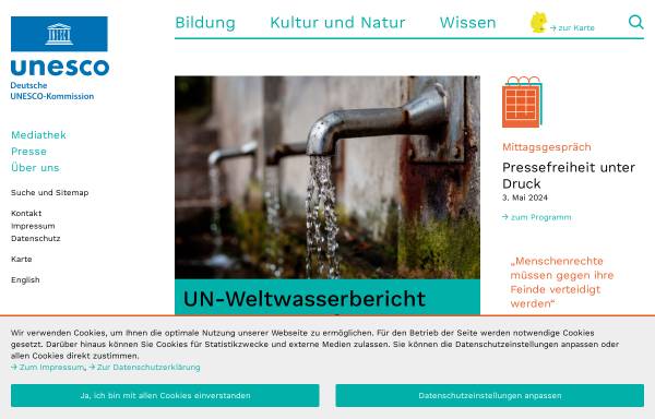 Vorschau von www.unesco.de, UNESCO - Konvention zur kulturellen Vielfalt