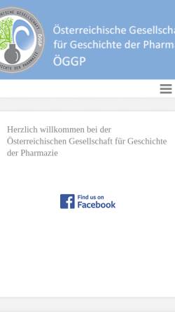 Vorschau der mobilen Webseite www.pharmaziegeschichte.at, Österreichische Gesellschaft für Geschichte der Pharmazie