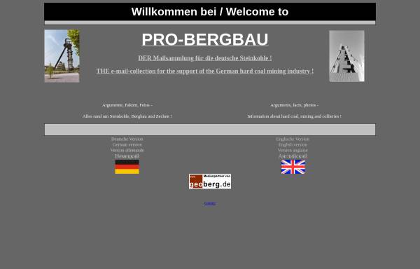 Vorschau von www.pro-bergbau.de, Pro-Bergbau